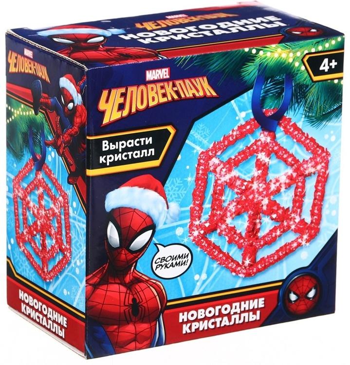 Выращивание новогоднего кристалла «MARVEL. Человек-Паук», набор для опытов