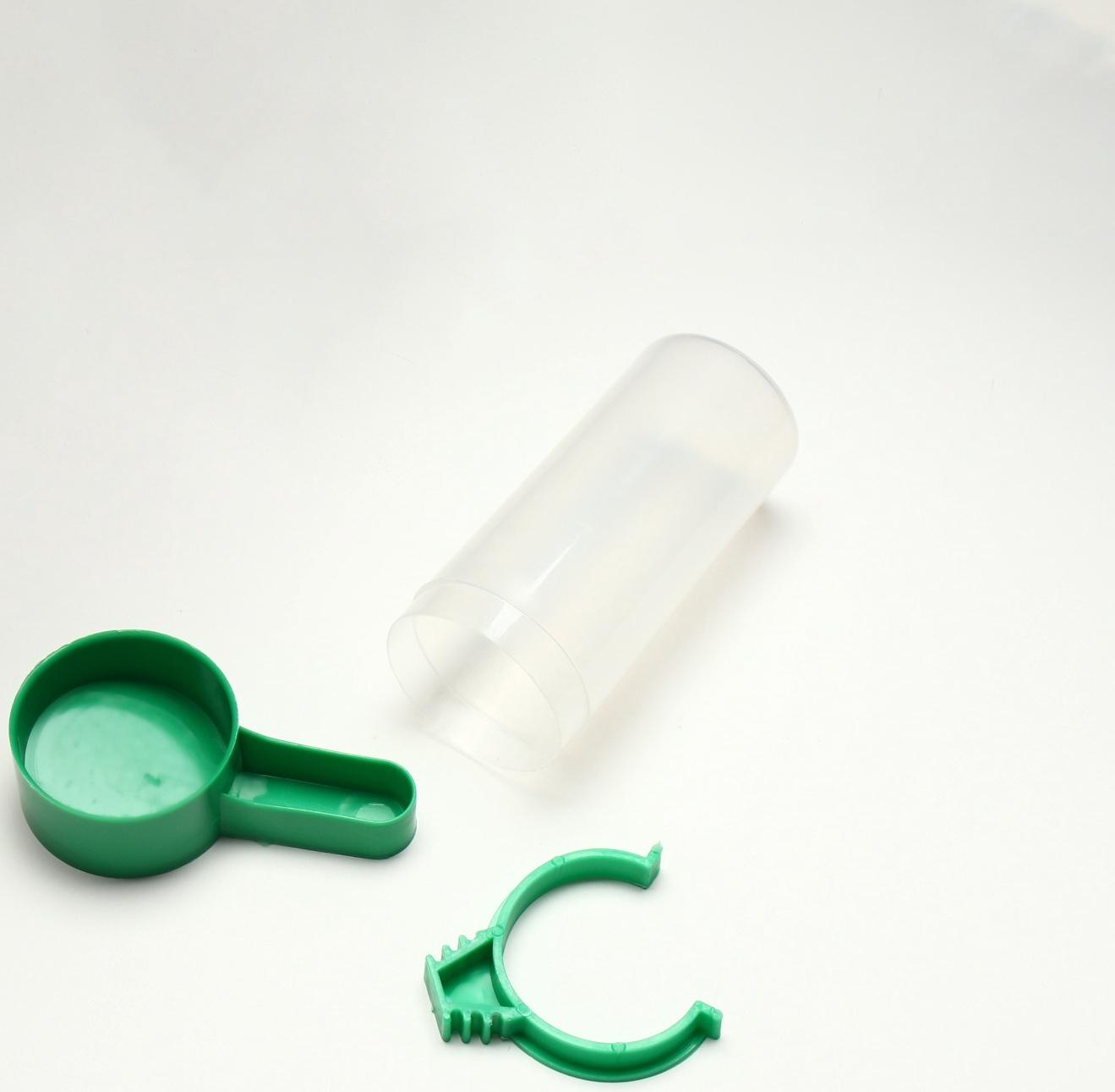 Поилка/кормушка для птиц 4 х 12 см, 140 мл, зелёная