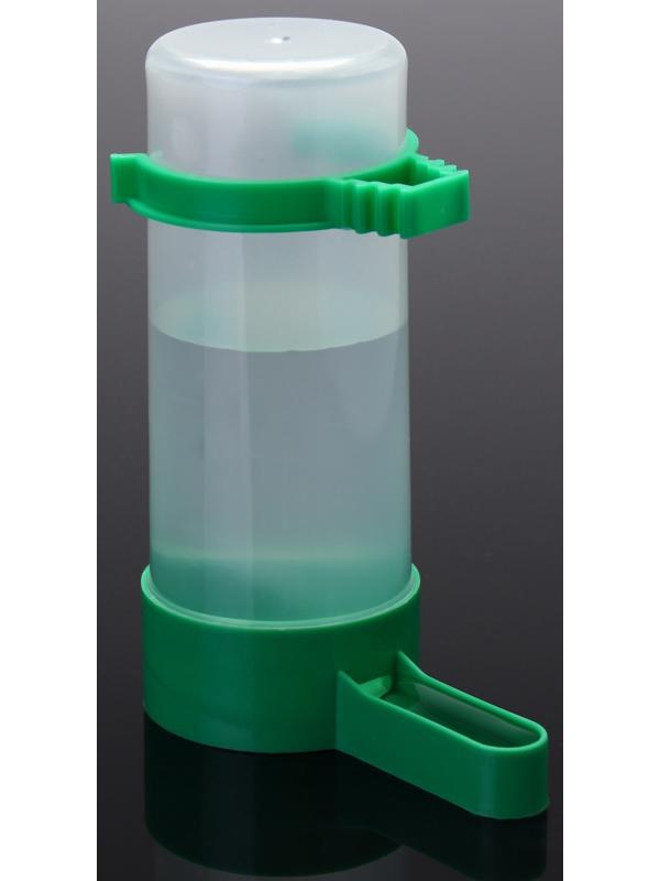 Поилка/кормушка для птиц 4 х 12 см, 140 мл, зелёная