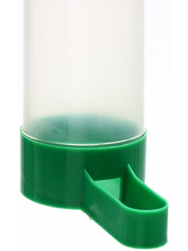 Поилка/кормушка для птиц 4 х 12 см, 140 мл, зелёная