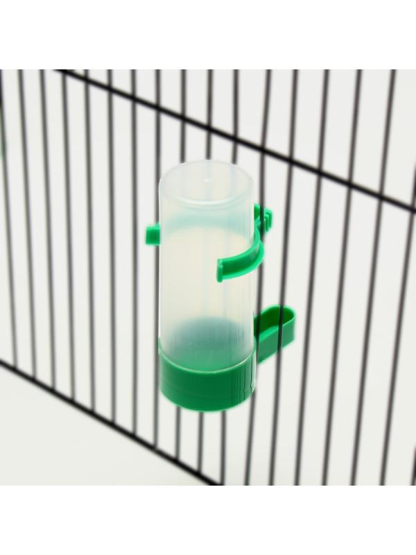 Поилка/кормушка для птиц 4 х 12 см, 140 мл, зелёная