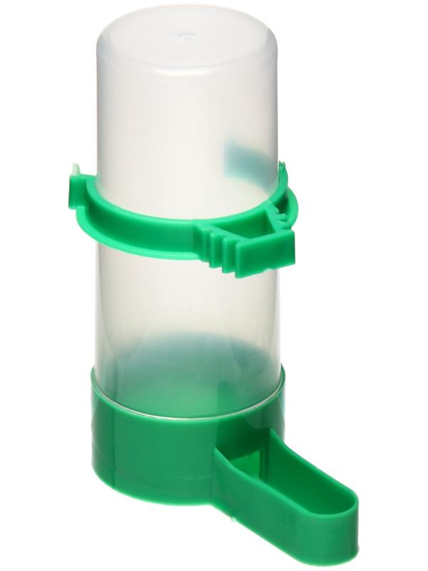 Поилка/кормушка для птиц 4 х 12 см, 140 мл, зелёная