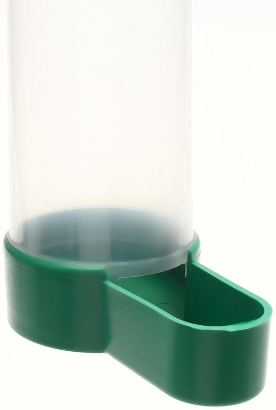 Поилка/кормушка для птиц с крышкой 4 х 13 см, 150 мл, зелёная