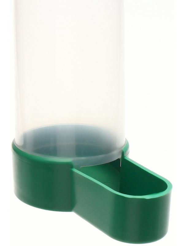 Поилка/кормушка для птиц с крышкой 4 х 13 см, 150 мл, зелёная