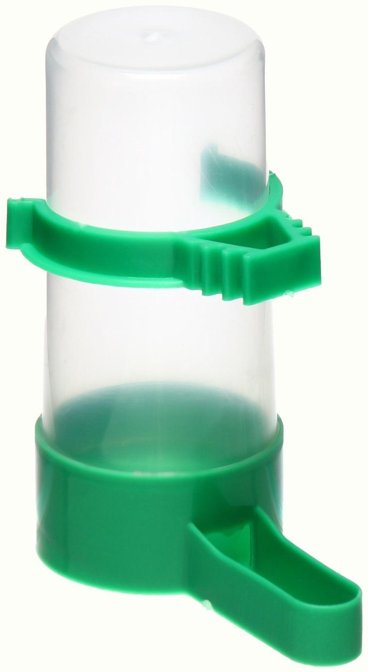 Поилка/кормушка для птиц 3 х 9 см, 60 мл, зелёная