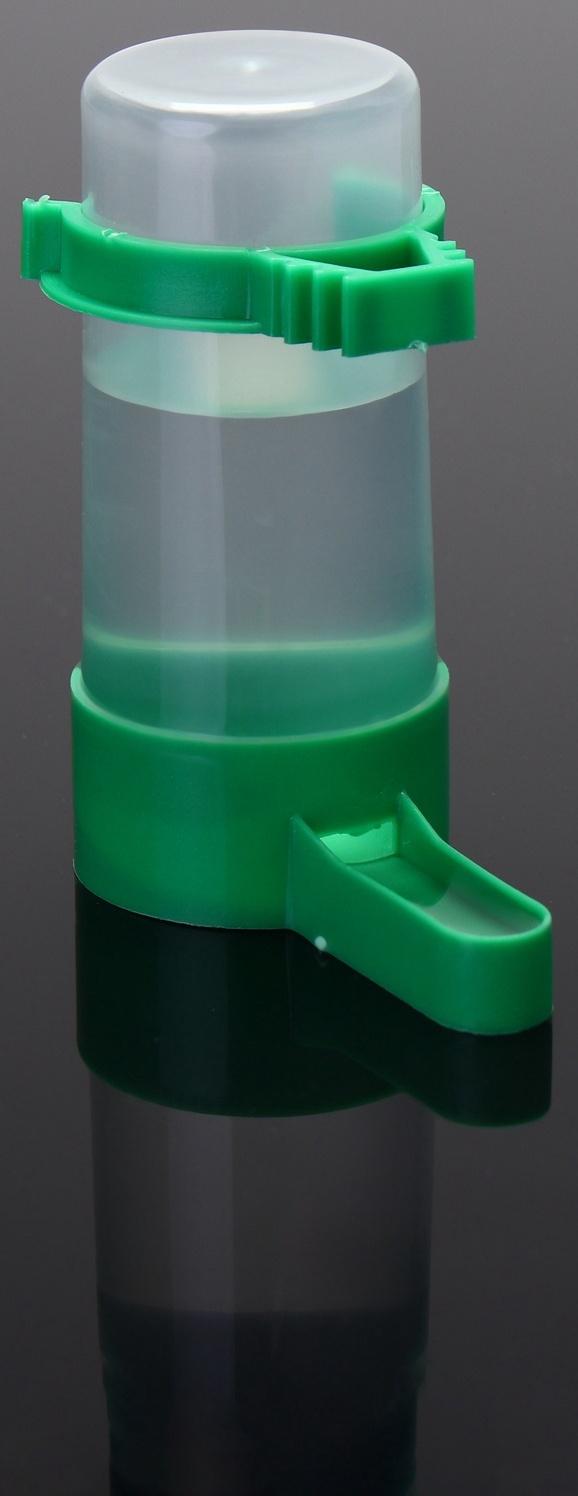 Поилка/кормушка для птиц 3 х 9 см, 60 мл, зелёная