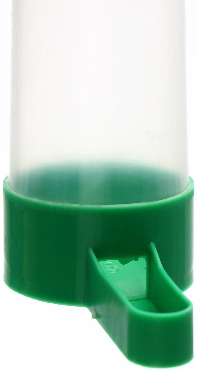 Поилка/кормушка для птиц 3 х 9 см, 60 мл, зелёная