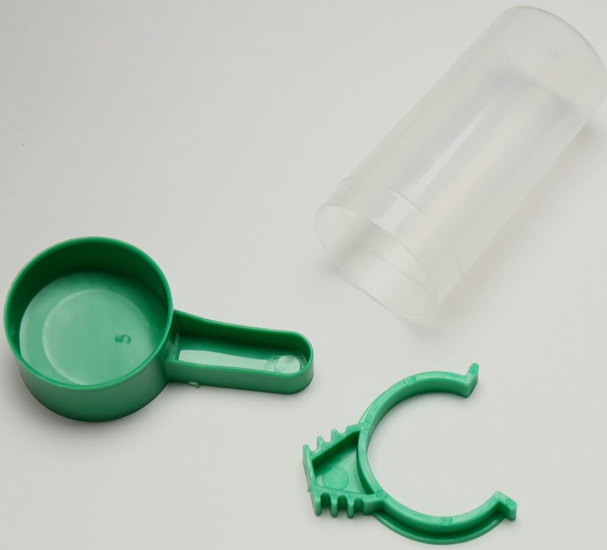 Поилка/кормушка для птиц 3 х 9 см, 60 мл, зелёная