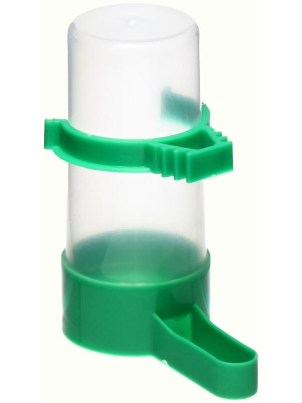 Поилка/кормушка для птиц 3 х 9 см, 60 мл, зелёная