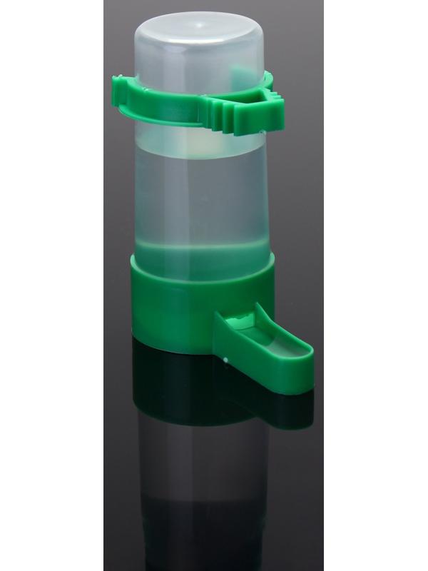 Поилка/кормушка для птиц 3 х 9 см, 60 мл, зелёная