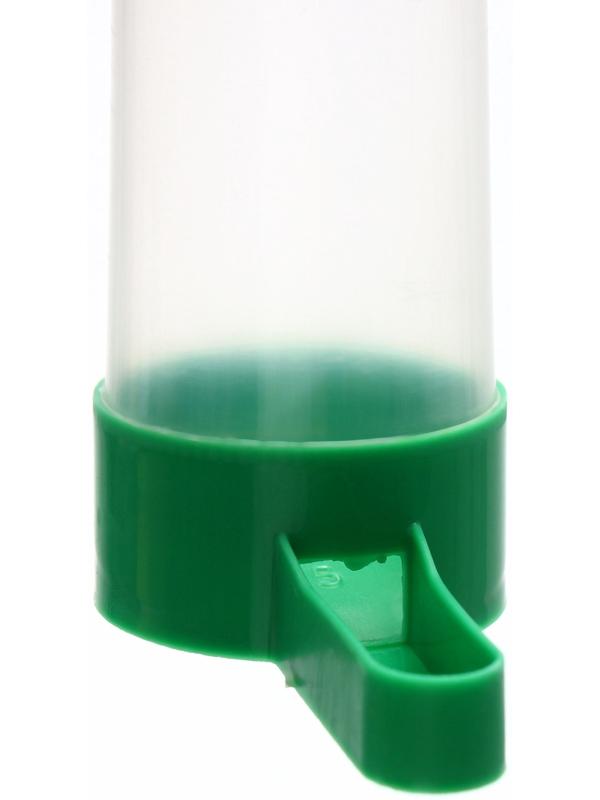 Поилка/кормушка для птиц 3 х 9 см, 60 мл, зелёная