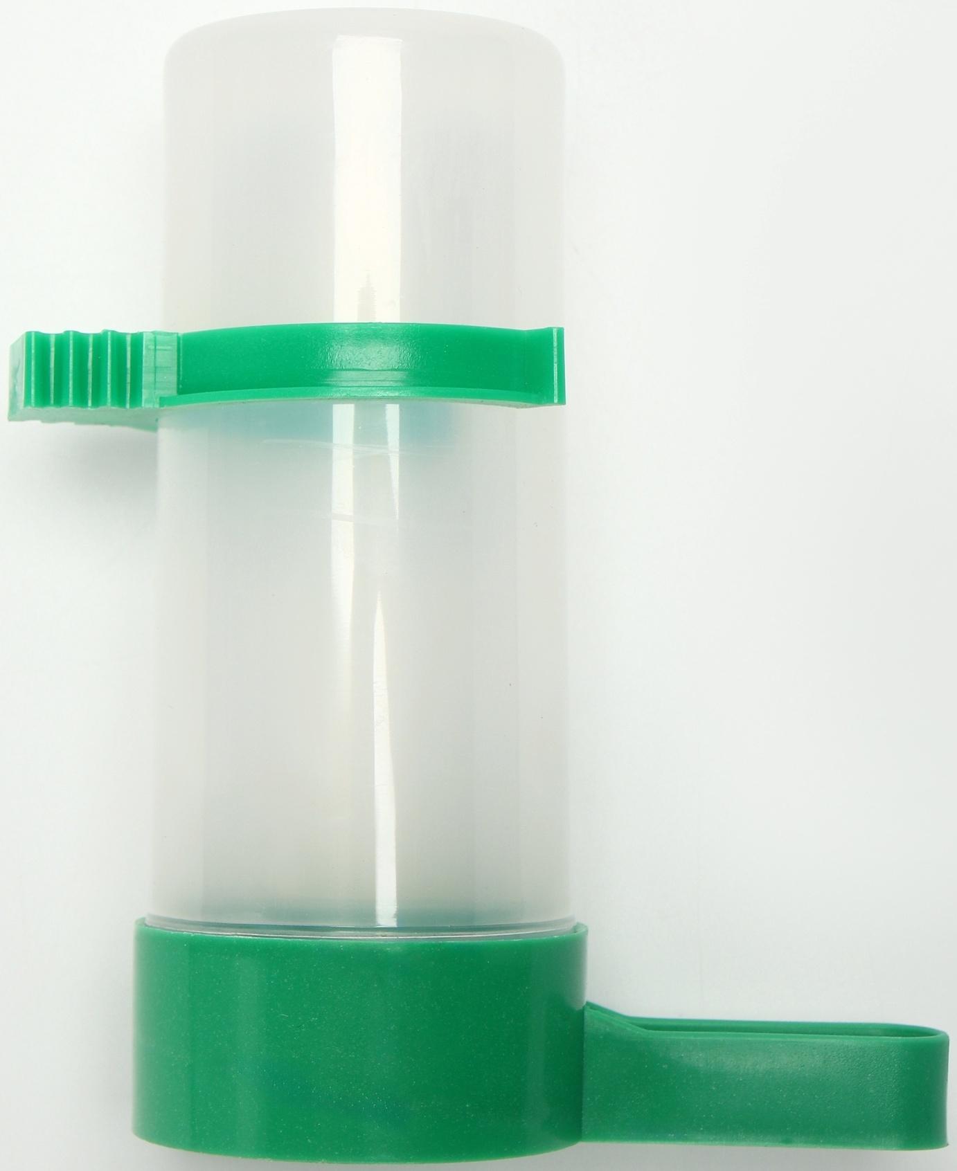 Поилка/кормушка для птиц 10,5 х 3,5 см, 90 мл, зелёная