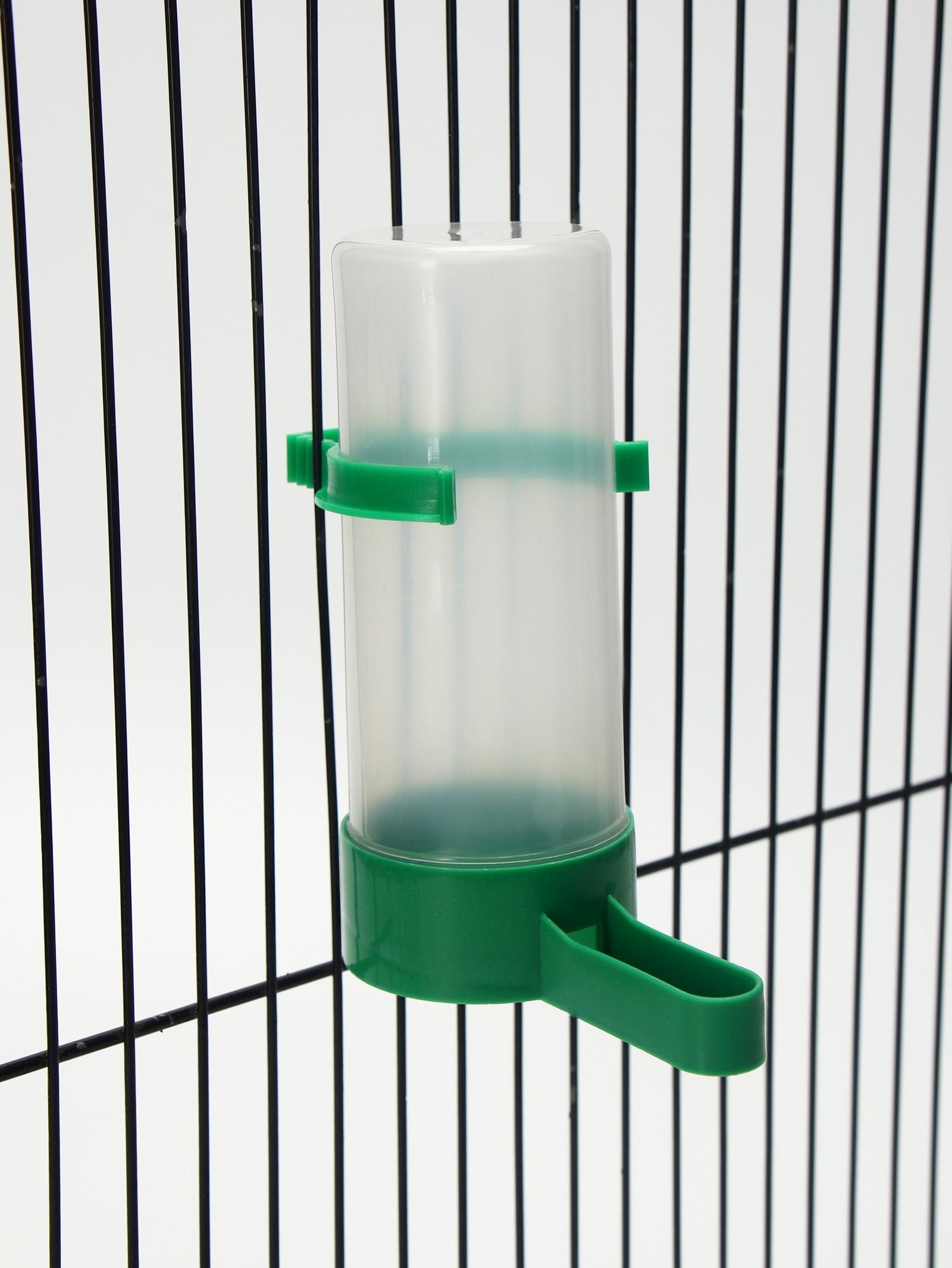 Поилка/кормушка для птиц 10,5 х 3,5 см, 90 мл, зелёная