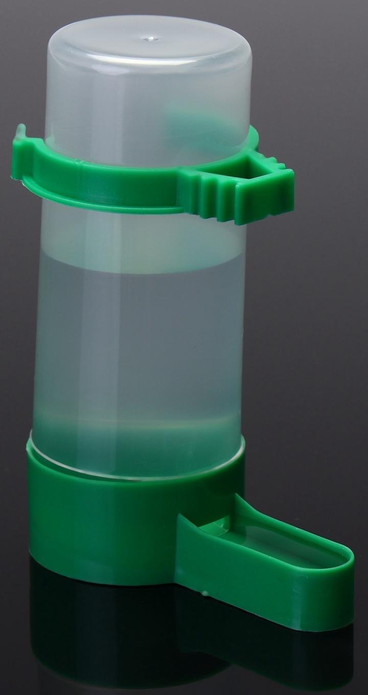 Поилка/кормушка для птиц 10,5 х 3,5 см, 90 мл, зелёная