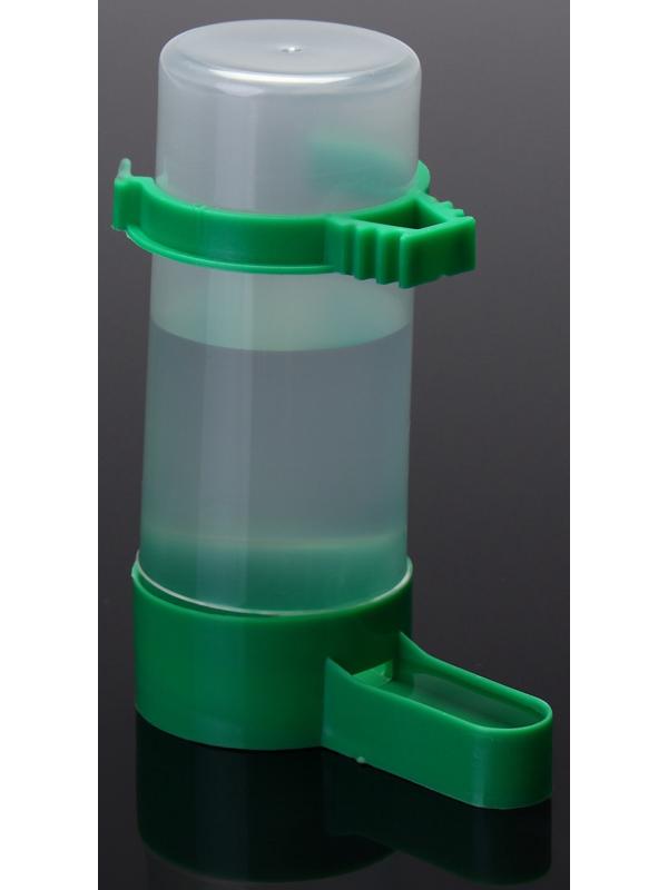 Поилка/кормушка для птиц 10,5 х 3,5 см, 90 мл, зелёная