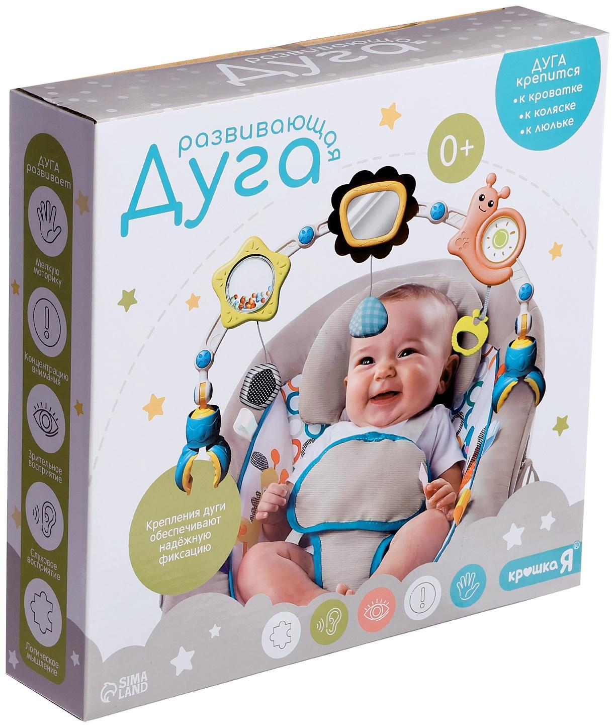 Развивающая дуга «Улитка», с подвижными элементами