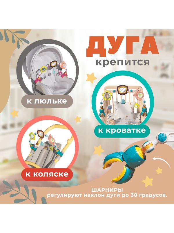 Развивающая дуга «Улитка», с подвижными элементами