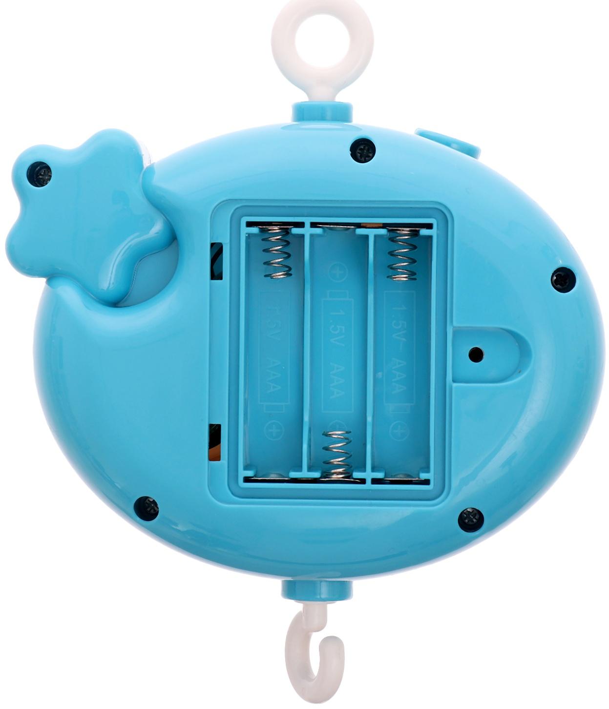 Музыкальный мобиль «Волшебные сны», русская озвучка, проекция, цвет голубой