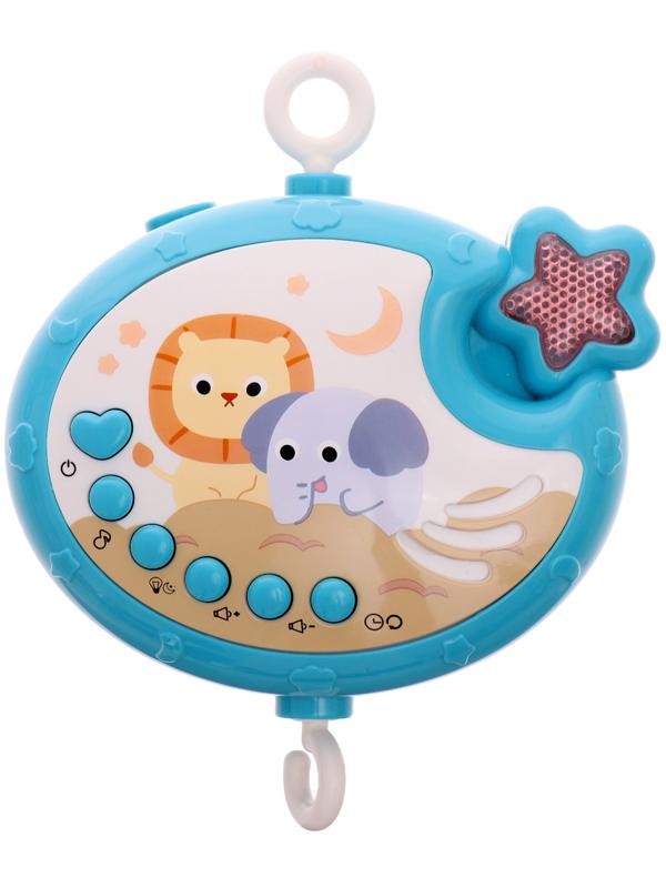 Музыкальный мобиль «Волшебные сны», русская озвучка, проекция, цвет голубой