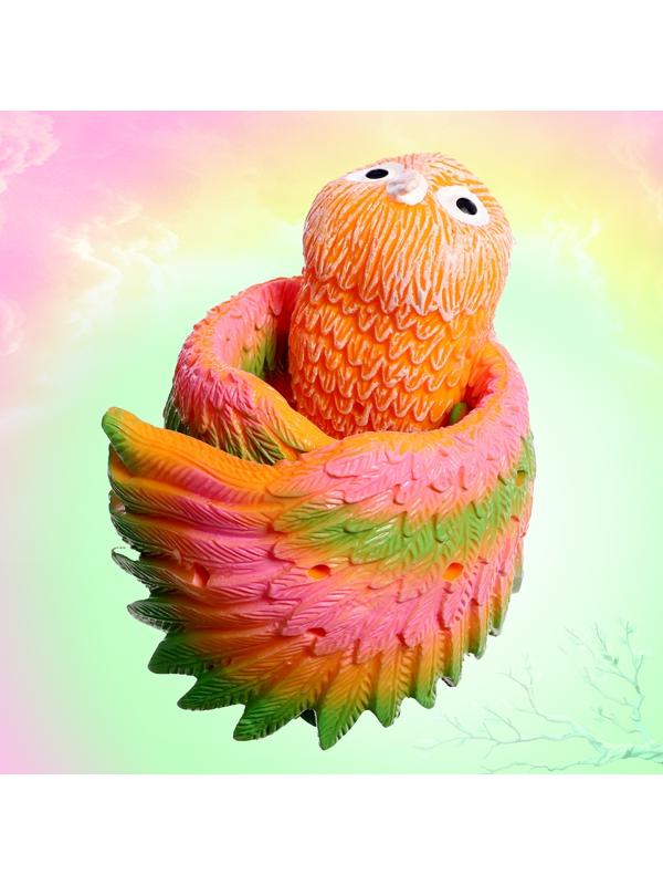 Фигурка птицы «Сова», шлёпающий браслет, МИКС