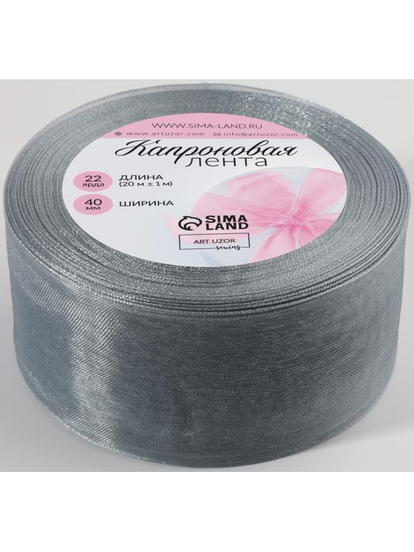 Лента капроновая, 40 мм, 20±1 м, серая, №59