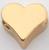 Бусина - разделитель «Сердечко», родированная , 6×6 мм, внутренний d=2 мм, (набор 10 шт.), цвет золото
