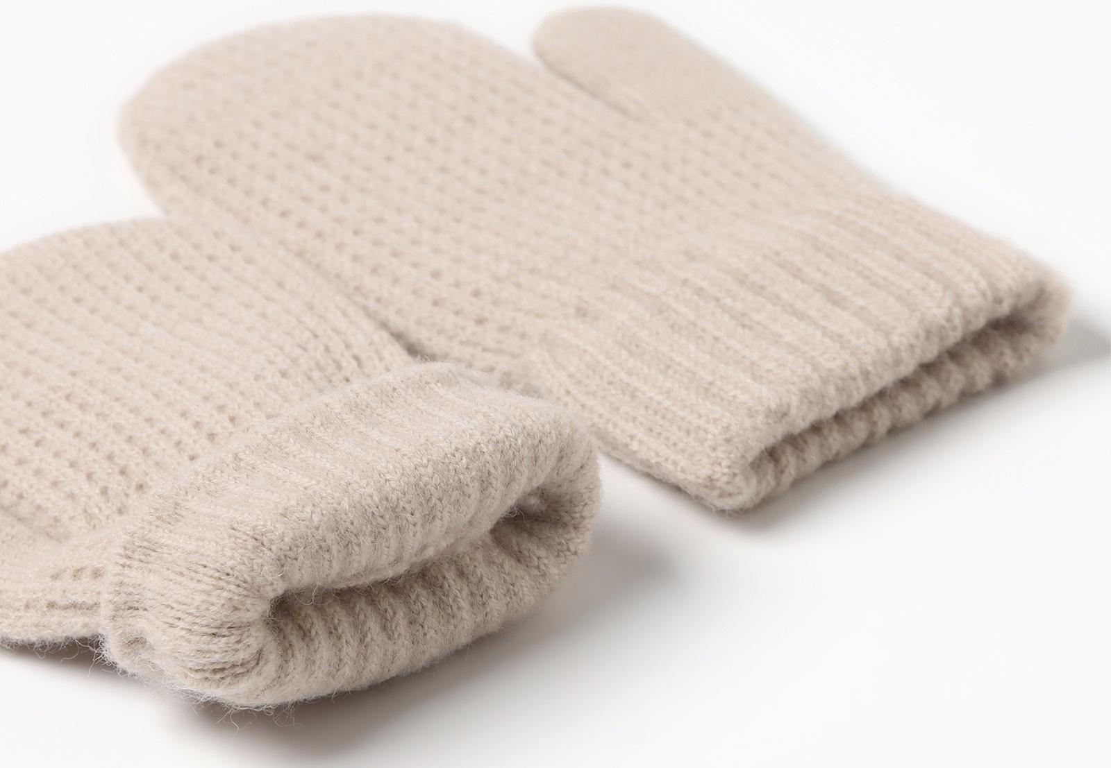 Варежки детские MINAKU, цвет бежевый, 18 см