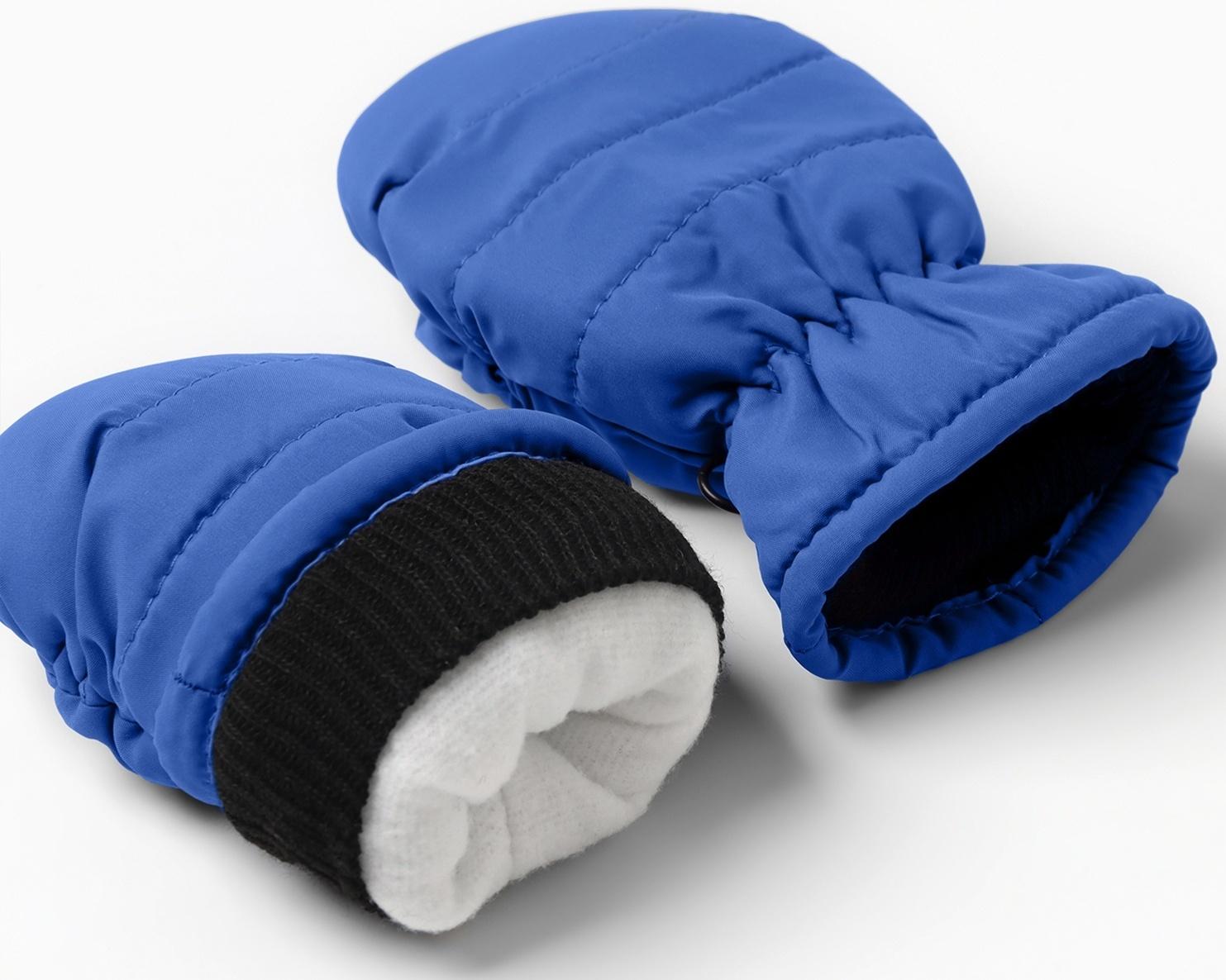 Варежки зимние детские MINAKU, цвет синий, 15см