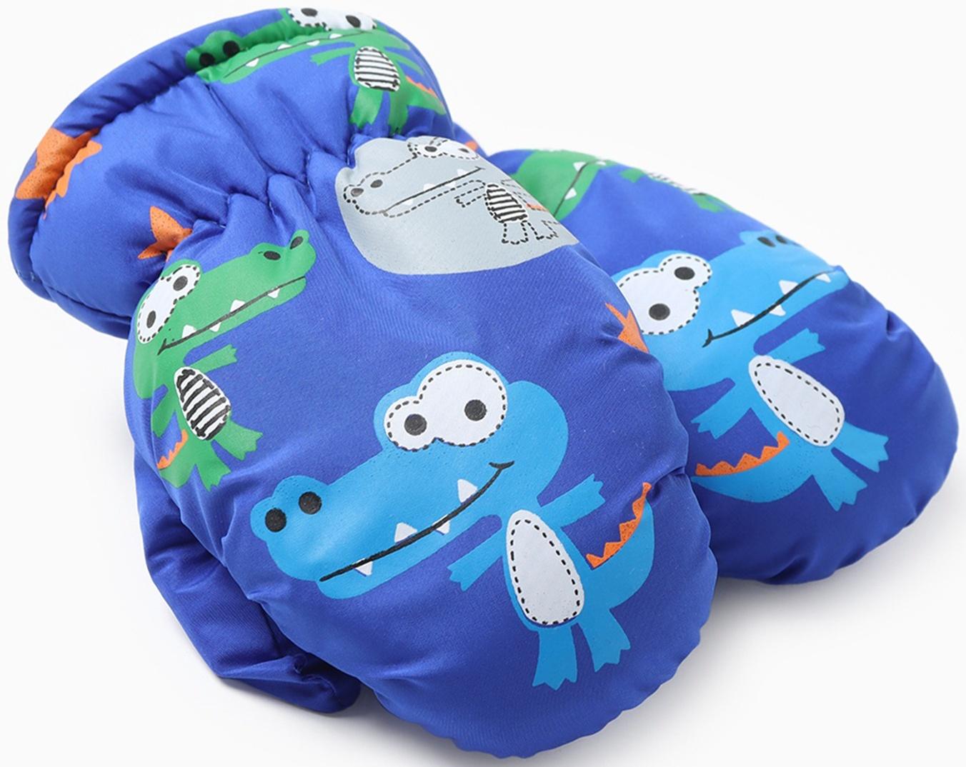 Варежки зимние детские MINAKU, цвет синий, 18см