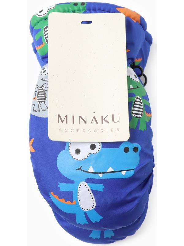 Варежки зимние детские MINAKU, цвет синий, 18см