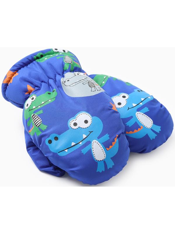 Варежки зимние детские MINAKU, цвет синий, 18см