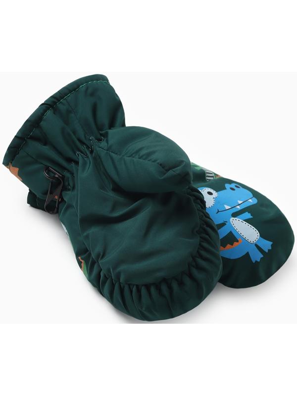 Варежки зимние детские MINAKU, цвет зеленый, 18см