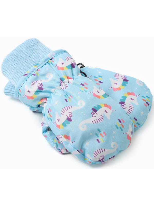 Варежки зимние детские MINAKU, цвет голубой, 15см