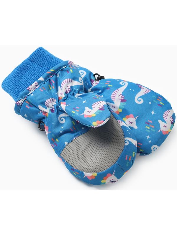 Варежки зимние детские MINAKU, цвет синий, 15см