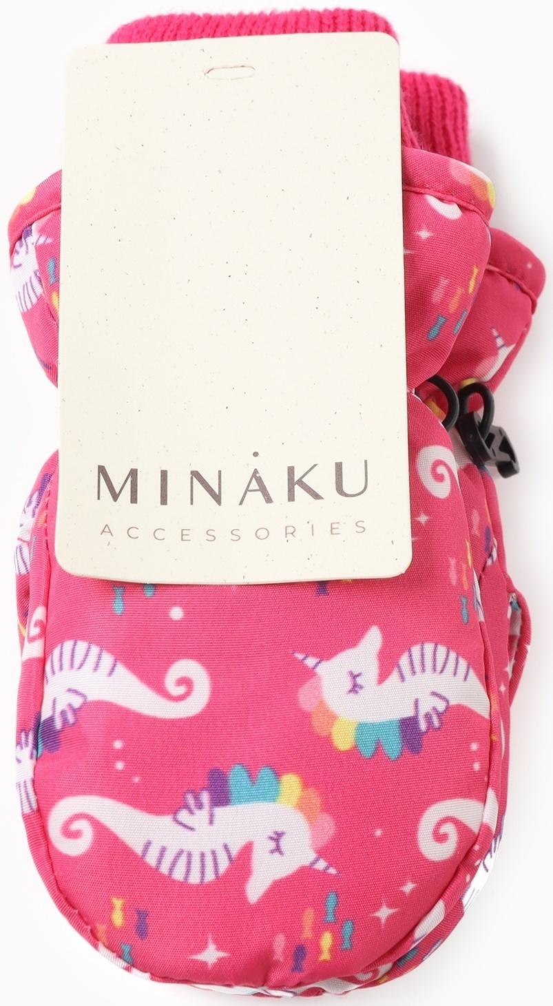Варежки зимние детские MINAKU, цвет малиновый, 15см