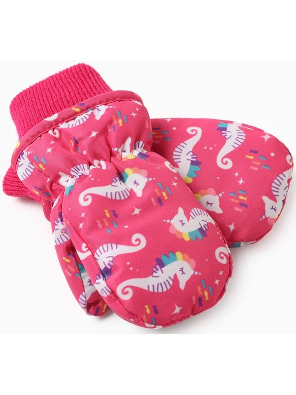 Варежки зимние детские MINAKU, цвет малиновый, 15см