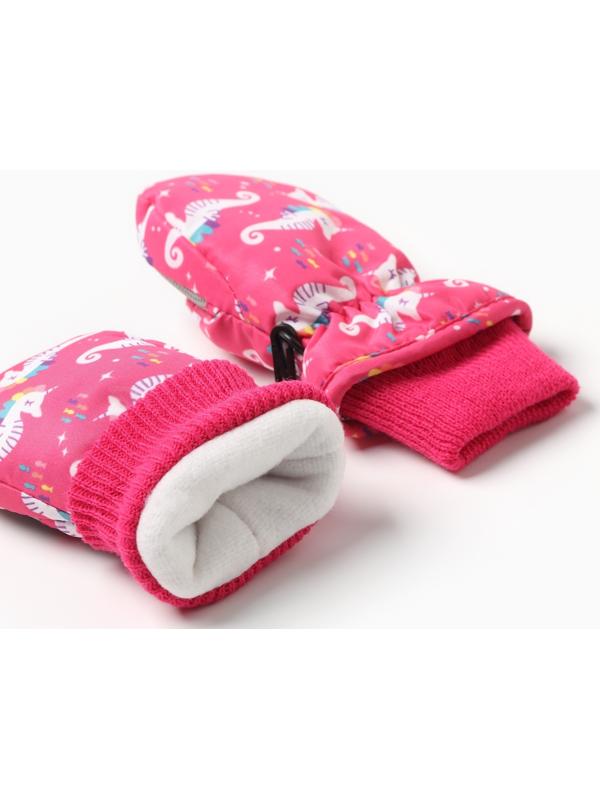 Варежки зимние детские MINAKU, цвет малиновый, 15см