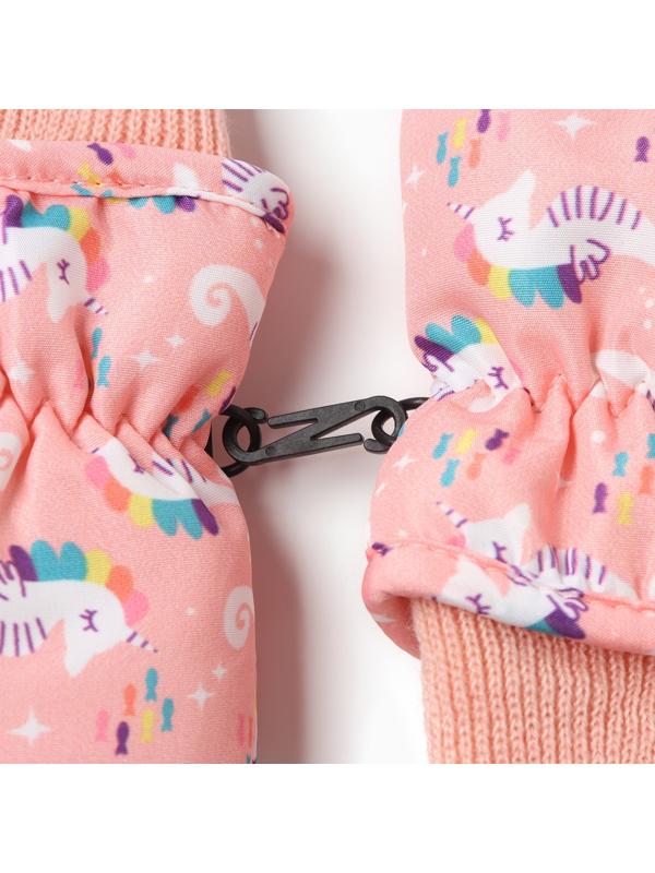 Варежки зимние детские MINAKU, цвет персиковый, 15см