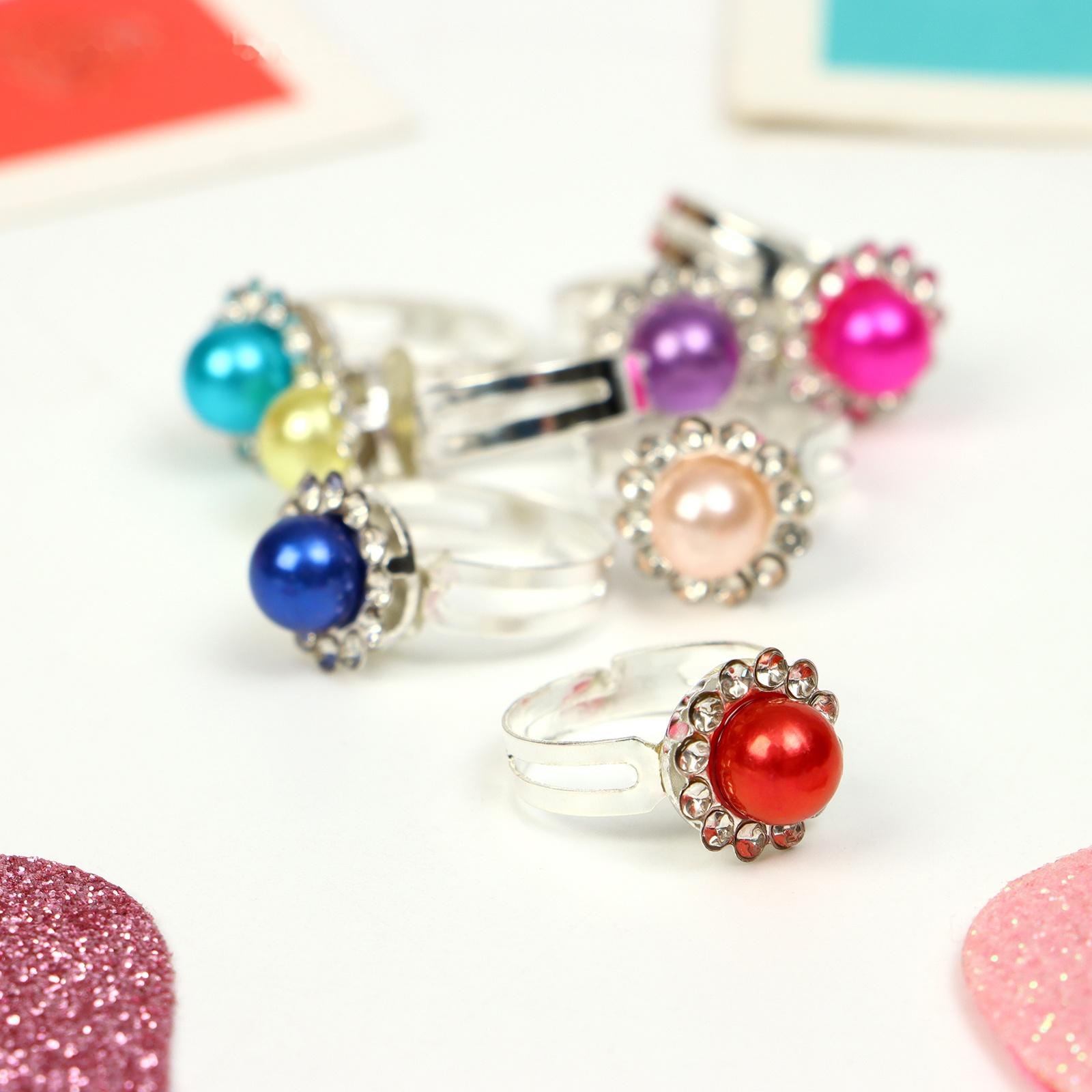 Кольца детские Выбражулька «Цветочки», набор 12 шт. МИКС в серебре, безразмерное