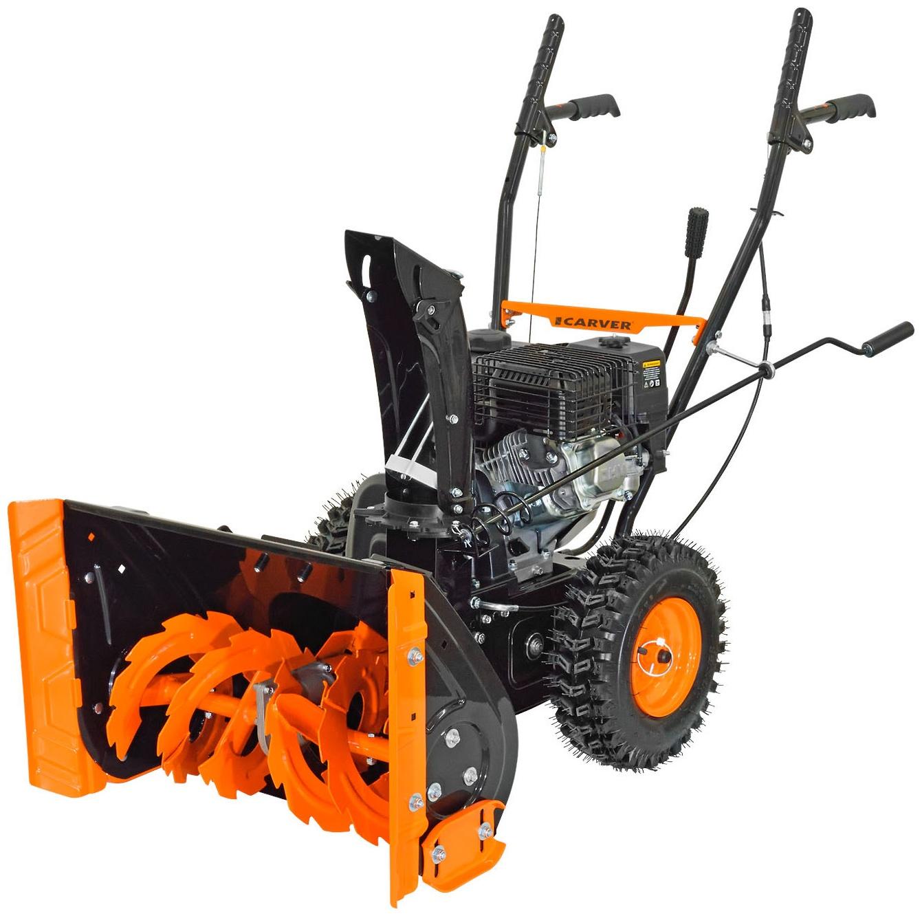 Снегоуборщик CARVER STG 756, самоходный, 7 л.с., шир./выс. 56×43 см, ск. 5/2, колеса 13