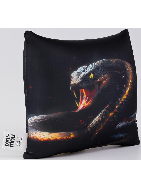 Подушка декоративная антистресс «Змея», чёрная