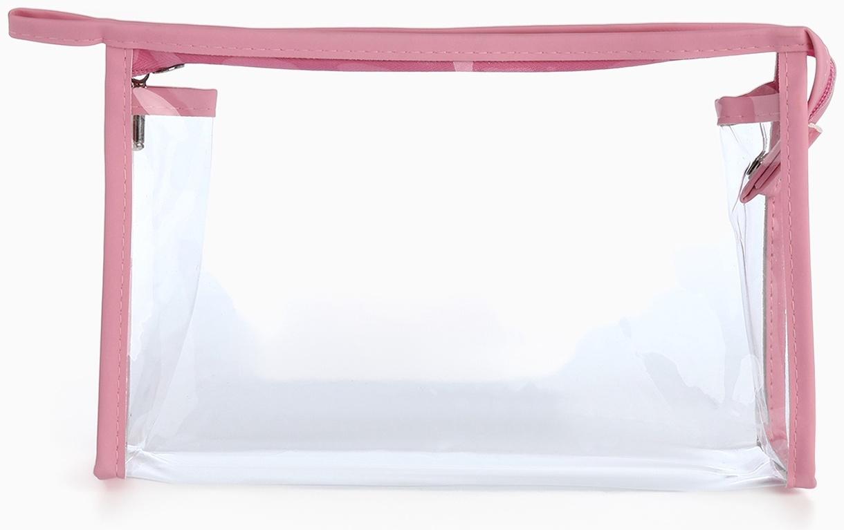 Набор простых косметичек на молниях 2 в 1, с принтом «Мраморная текстура», розовый