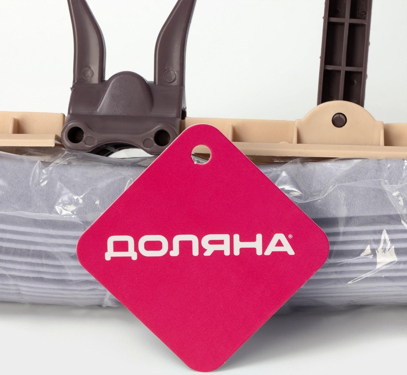 Швабра для мытья пола PVA Доляна, со складным отжимом, насадка 27×6 см, стальная составная ручка 116 см