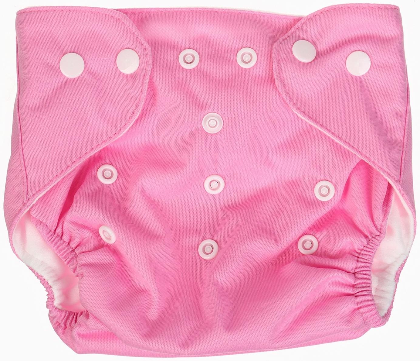 Многоразовый подгузник Крошка Я «Наш цветочек», 3-15 кг, розовый