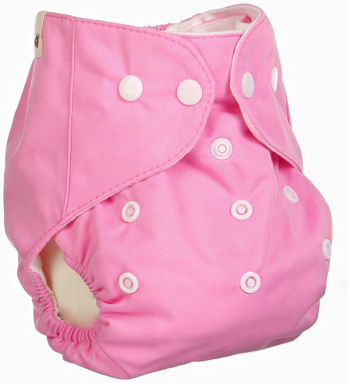 Многоразовый подгузник Крошка Я «Наш цветочек», 3-15 кг, розовый
