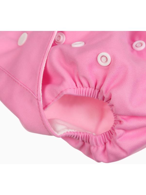 Многоразовый подгузник Крошка Я «Наш цветочек», 3-15 кг, розовый
