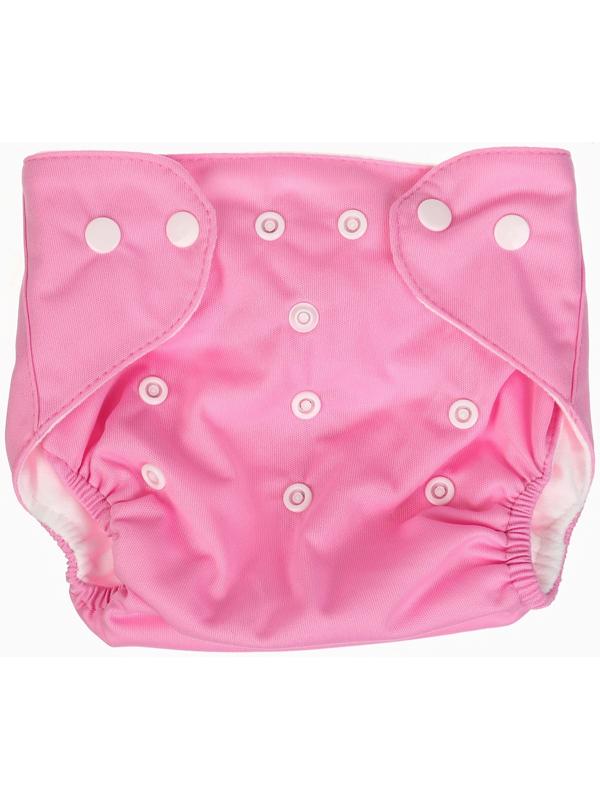 Многоразовый подгузник Крошка Я «Наш цветочек», 3-15 кг, розовый