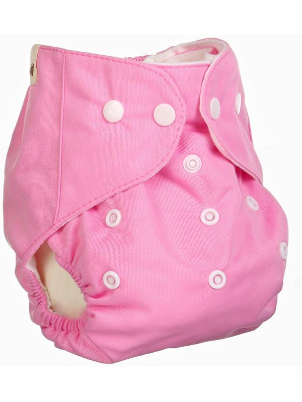 Многоразовый подгузник Крошка Я «Наш цветочек», 3-15 кг, розовый