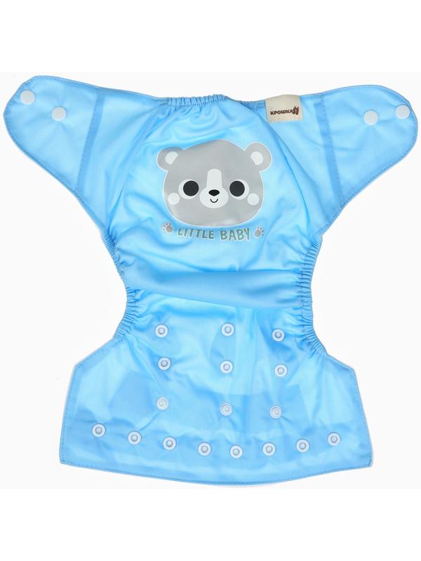 Многоразовый подгузник Крошка Я «Little baby», 3-15 кг, голубой