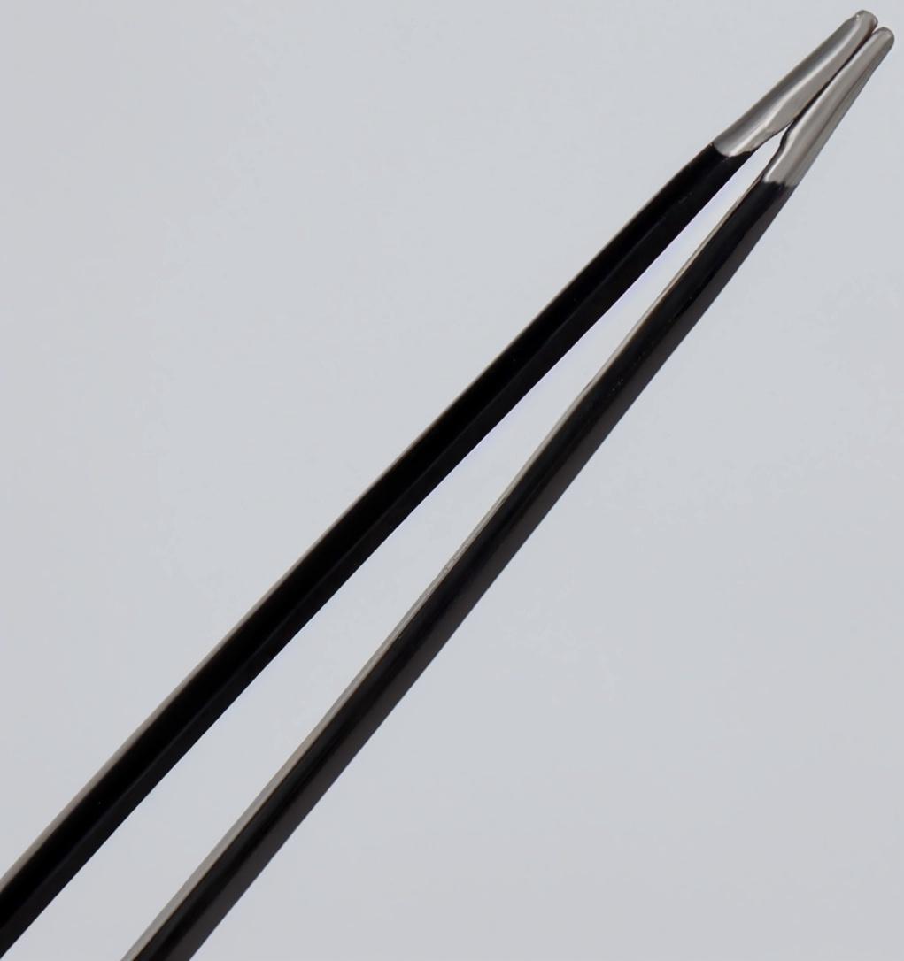 Пинцет заострённый, 9.5 см, цвет чёрный